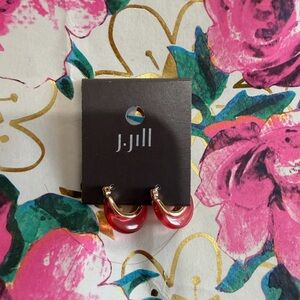 J. Jill Vibrant pink and Gold Earrings